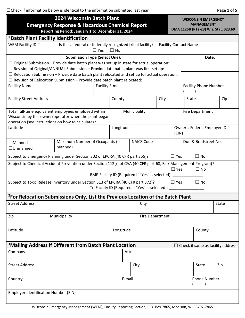 DMA Form 1125B - 2024 - Fill Out, Sign Online and Download Printable ...