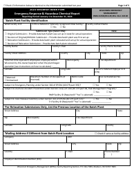 DMA Form 1125B Wisconsin Batch Plant Emergency Response &amp; Hazardous Chemical Report - Wisconsin