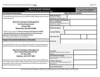 DMA Form 1125B Wisconsin Batch Plant Emergency Response &amp; Hazardous Chemical Report - Wisconsin, Page 7