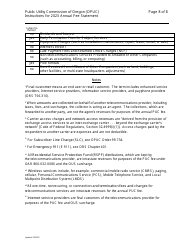 Annual Fee Statement Instructions - Oregon, Page 8