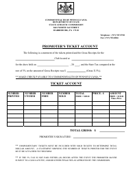 Document preview: 5% Ticket Statement - Boxing/Mma - Pennsylvania