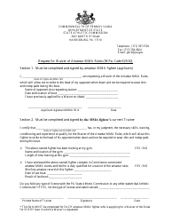 Document preview: Request for Waiver of Amateur Mma Rules - Pennsylvania