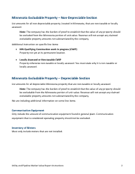 Utility and Pipeline Market Value Report Instructions - Minnesota, Page 2