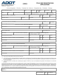 Document preview: Form 96-0236 Title and Registration Application - Arizona