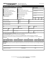 Form VR-164 Application for Special Registration Plates - Maryland