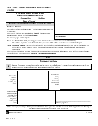 Document preview: Form 1DC06 Small Claims - General Statement of Claim and Notice - Hawaii