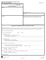 Document preview: Form 1DC13 Request for Relief From Court Costs; Declaration; Order - Hawaii