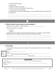 Exhibit C Americans With Disabilities Act Accommodation Request Form for Illinois Courts - Illinois, Page 2