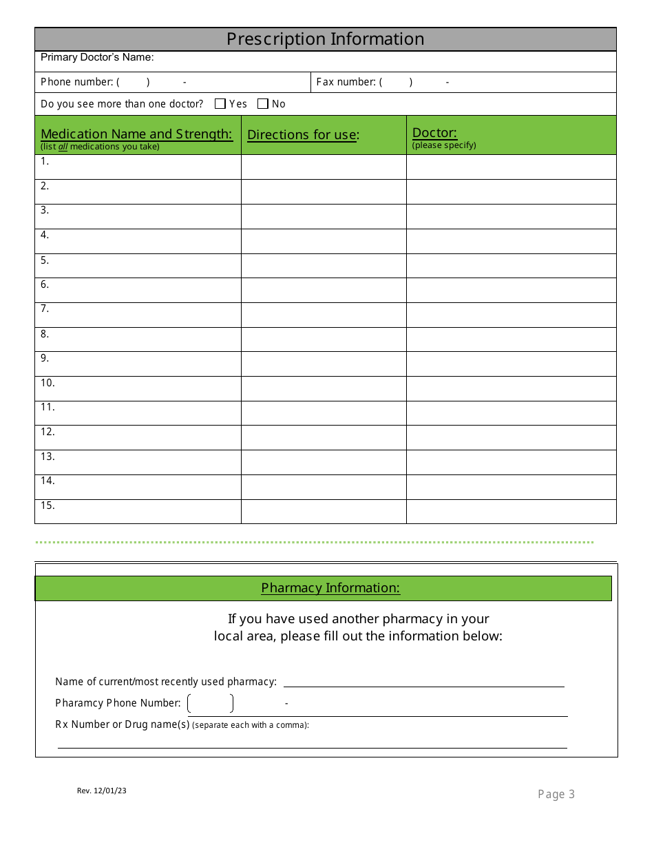 Application for Eligibility - Wyoming Medication Donation Program - Wyoming, Page 4