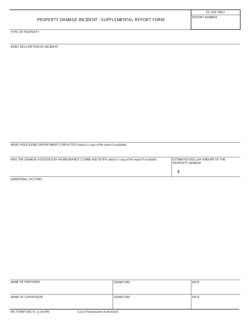 WS Form 160-R 6(A)(2) Adverse Effects Incident Information Report, Page 4