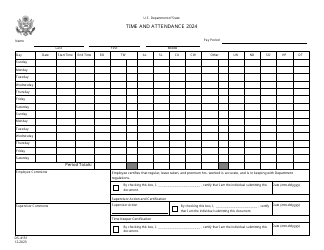 Document preview: Form DS-4151 Time and Attendance, 2024