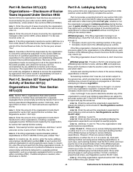 Instructions for IRS Form 990 Schedule C Political Campaign and Lobbying Activities, Page 4