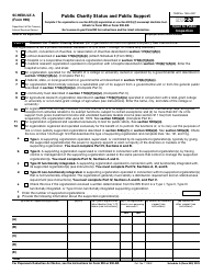IRS Form 990 Schedule A Public Charity Status and Public Support