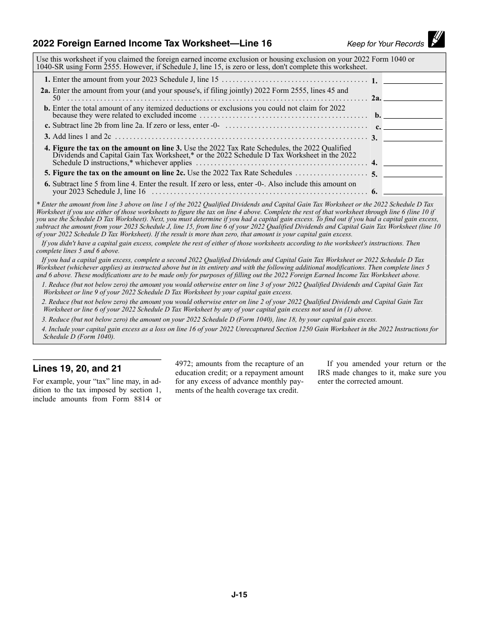 Instructions for IRS Form 1040 Schedule J Income Averaging for Farmers and Fishermen, Page 15