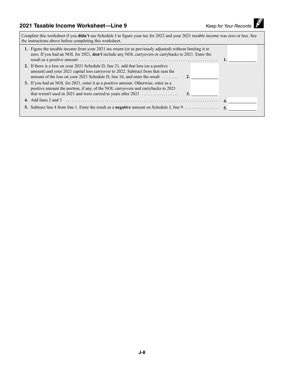 Instructions for IRS Form 1040 Schedule J Income Averaging for Farmers and Fishermen, Page 8