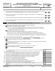 Document preview: IRS Form 1120-F Schedule M-3 Net Income (Loss) Reconciliation for Foreign Corporations With Reportable Assets of $10 Million or More, 2023