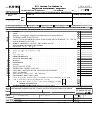 IRS Form 1120-RIC U.S. Income Tax Return for Regulated Investment Companies