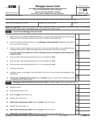 Document preview: IRS Form 8396 Mortgage Interest Credit, 2023