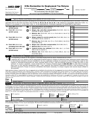 Document preview: IRS Form 8453-EMP E-File Declaration for Employment Tax Returns