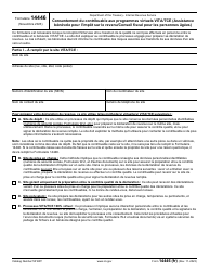 IRS Form 14446 (FR) Virtual Vita/Tce Taxpayer Consent (French)