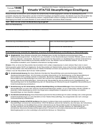 IRS Form 14446 (DE) Virtual Vita/Tce Taxpayer Consent (German)