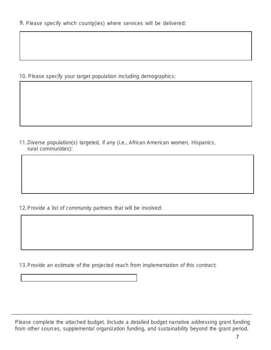 Attachment 1 Rfa Doula Services Pilot Application Form - Tennessee, Page 4