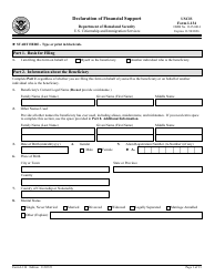 USCIS Form I-134 Declaration of Financial Support