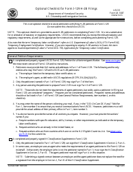Document preview: USCIS Form M-1087 Optional Checklist for Form I-129 H-2b Filings