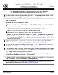 USCIS Form M-735 Optional Checklist for Form I-129 H-1b Filings