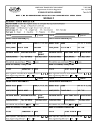Form TC95-303C Schedule C Kentucky Irp Apportioned Registration Supplemental Application - Kentucky, Page 2