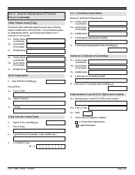 USCIS Form G-884 Request for the Return of Original Documents, Page 2
