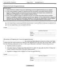 Form UCS-431PV Notice of Appeal - Parole Violation - New York, Page 2