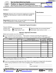 Document preview: Form UCS-LT11B Petition to Appoint Administrator - New York