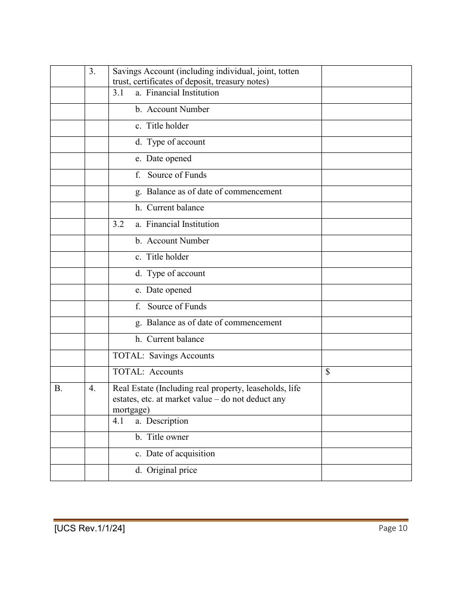 Statement of Net Worth - New York, Page 10