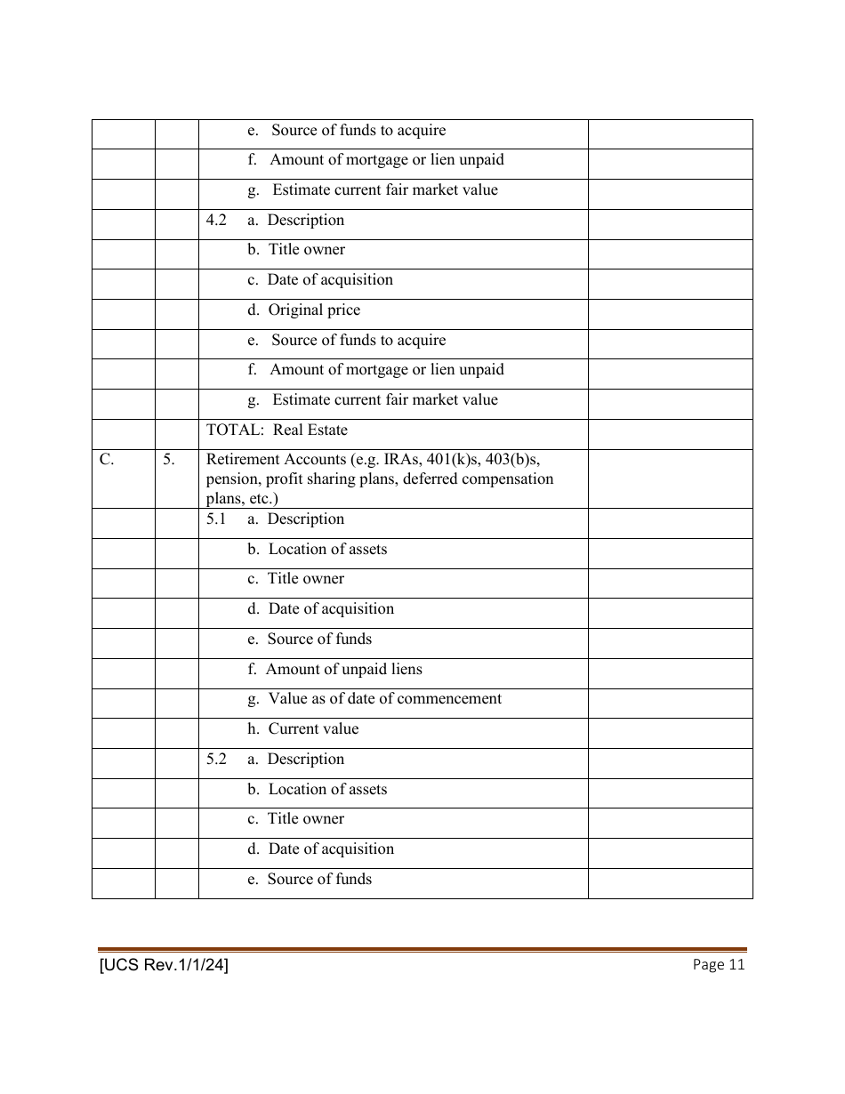 Statement of Net Worth - New York, Page 11