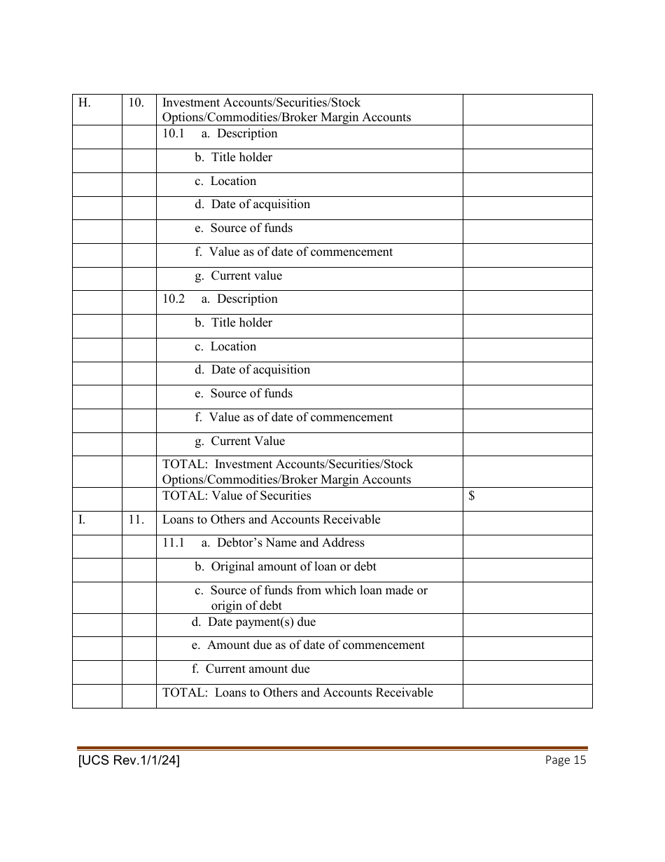 Statement of Net Worth - New York, Page 15