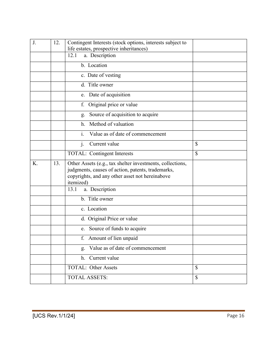 Statement of Net Worth - New York, Page 16