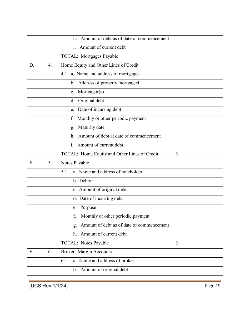 Statement of Net Worth - New York, Page 19