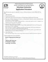 Volunteer Instructor Application Form - Hunter Information &amp; Training Program - Alaska, Page 2