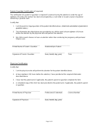 State Form 56108 Certification of Provision of Perinatal Hospice Information (Time of Abortion Consent Decision) - Indiana, Page 2