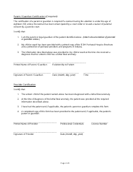 State Form 56113 Certification of Provision of Perinatal Hospice Information (Time of Diagnosis of a Lethal Fetal Anomaly) - Indiana, Page 2