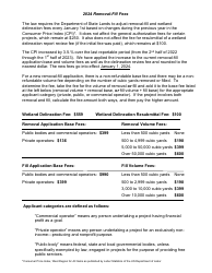 Oregon Load Fee Return Form.pdf 2024 Oregon Removal-Fill Fees Download Printable PDF | Templateroller