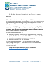 Student Shellfish License New/Renewal Application - Rhode Island, Page 2