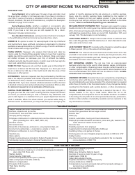 Income Tax Form - City of Amherst, Ohio, Page 3