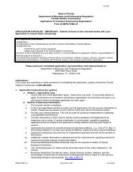 Document preview: Form DBPR FSBC01 Application for Amateur Sanctioning Organization - Florida