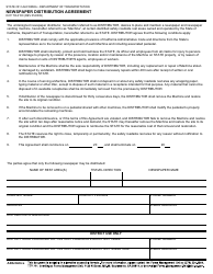 Document preview: Form DOT TR-0150 Newspaper Distribution Agreement - California