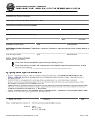 Third-Party Delivery Facilitator Permit Application - Oregon, Page 3