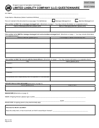 Change From Individual Licensee to Limited Liability Company - Oregon, Page 4