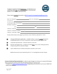 Document preview: Change From Individual Licensee to Corporation - Oregon