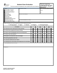 Document preview: DSHS Form 02-691 Student Class Evaluation - Washington